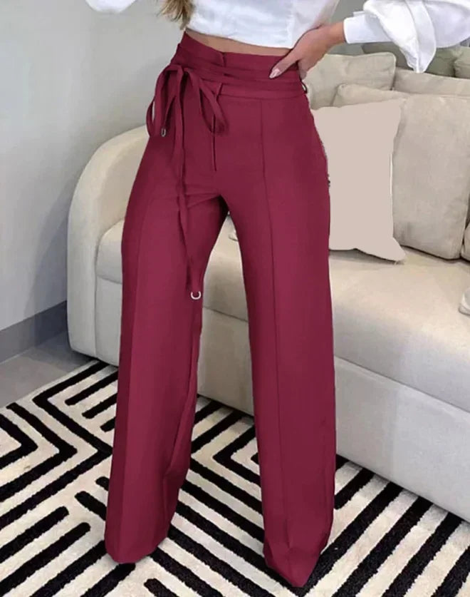Women's Pants Straight Leg High Waist Office pants