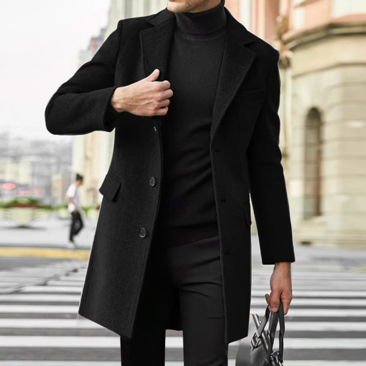 Collared Trench Overcoat