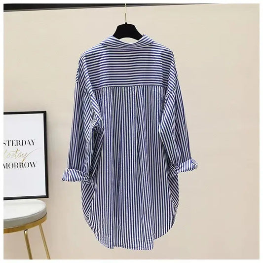 Women's Striped Loose Fit Blouse