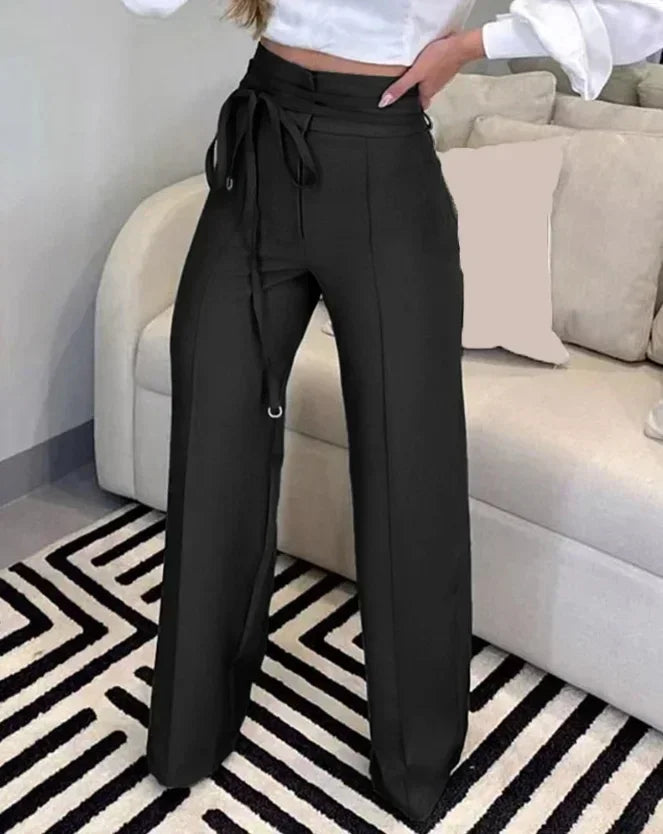 Women's Pants Straight Leg High Waist Office pants