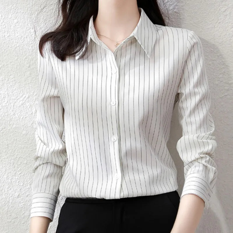 Women’s Striped Chiffon Blouse