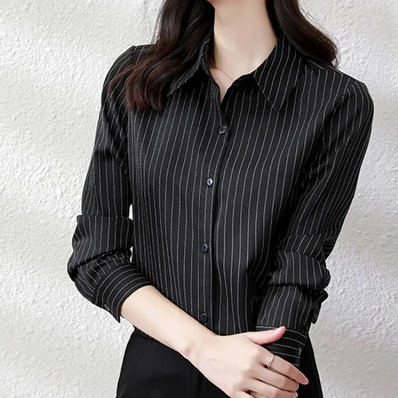 Women’s Striped Chiffon Blouse