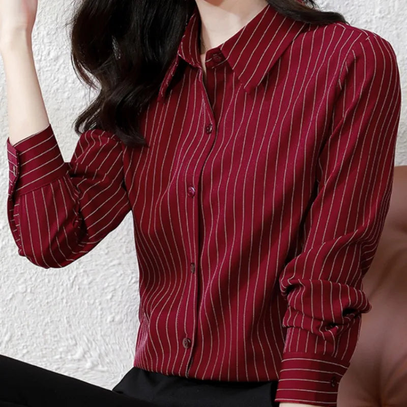Women’s Striped Chiffon Blouse