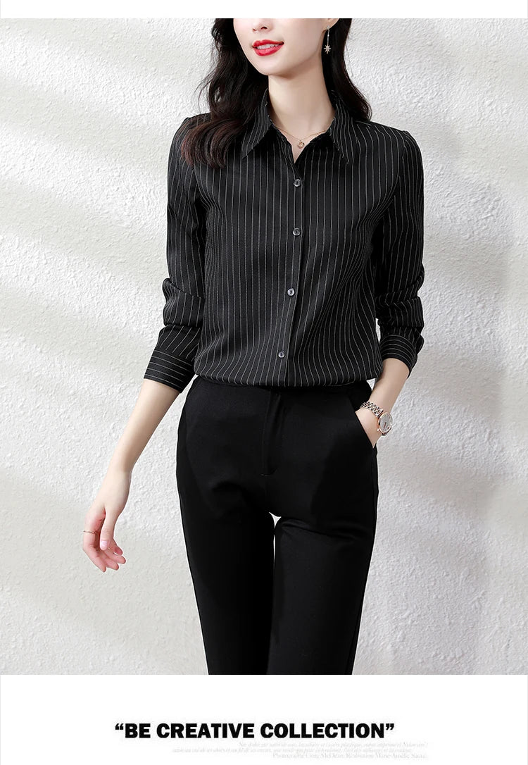 Women’s Striped Chiffon Blouse