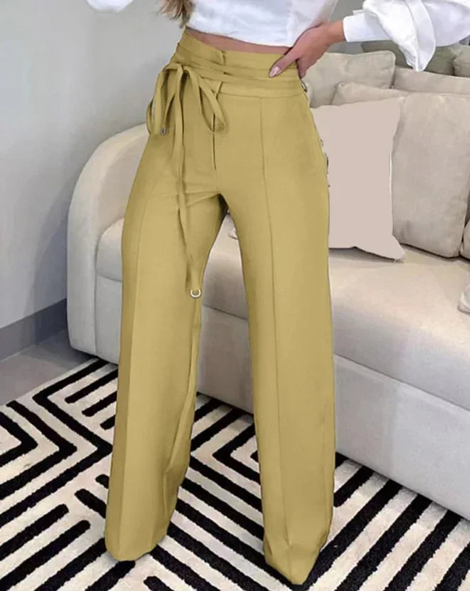 Women's Pants Straight Leg High Waist Office pants