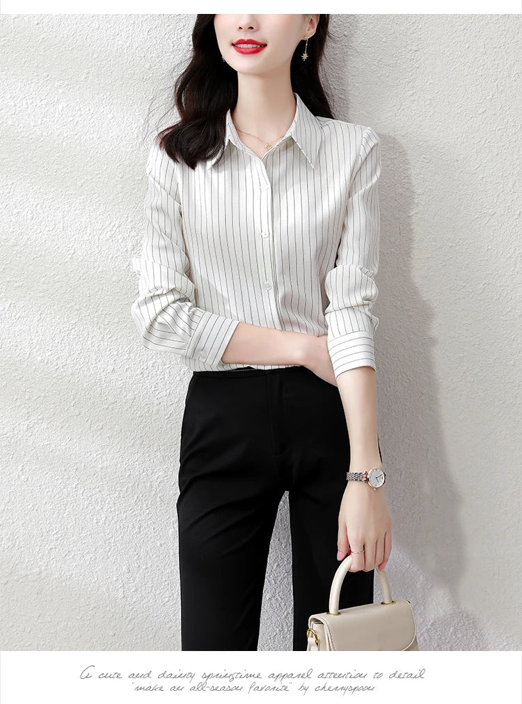 Women’s Striped Chiffon Blouse