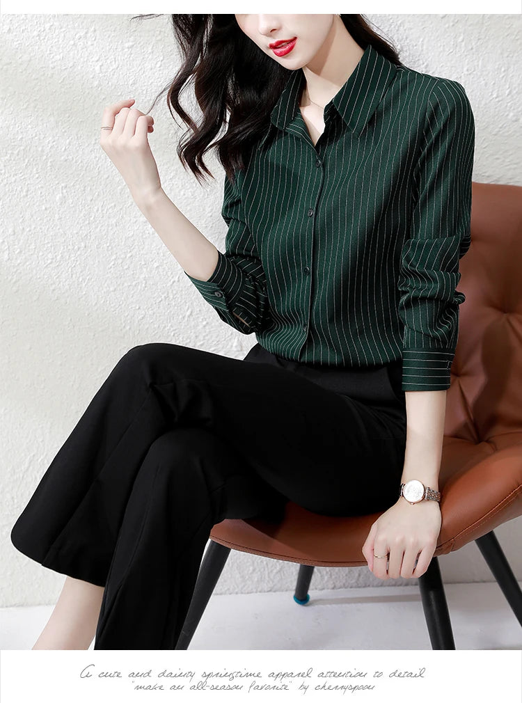 Women’s Striped Chiffon Blouse