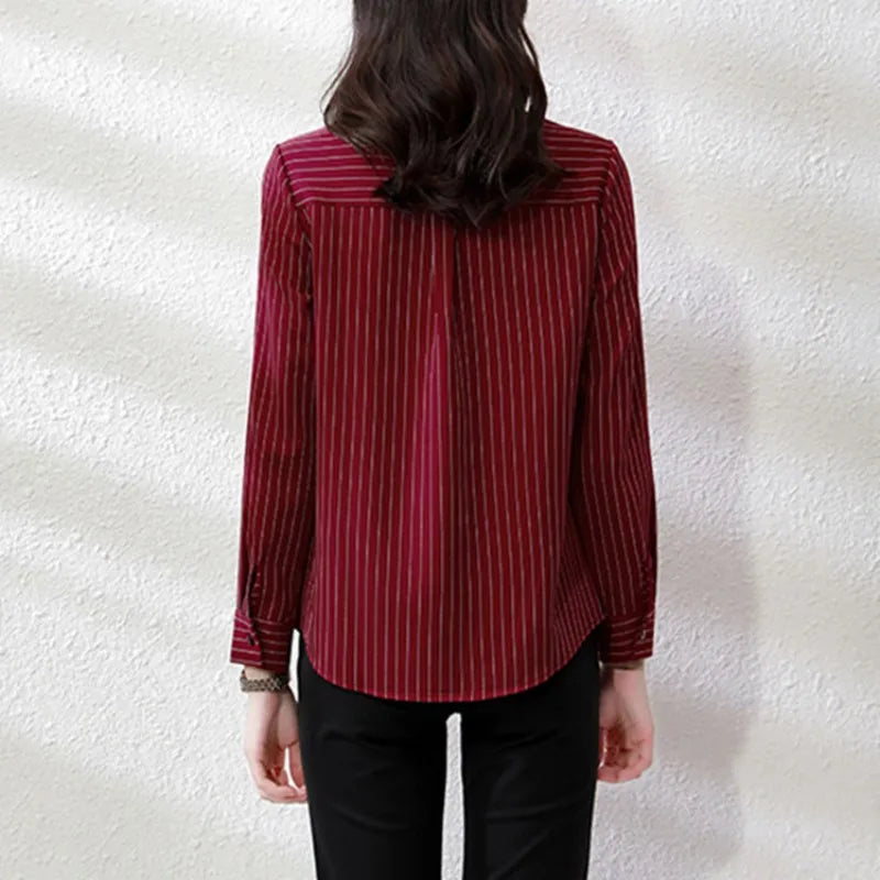 Women’s Striped Chiffon Blouse
