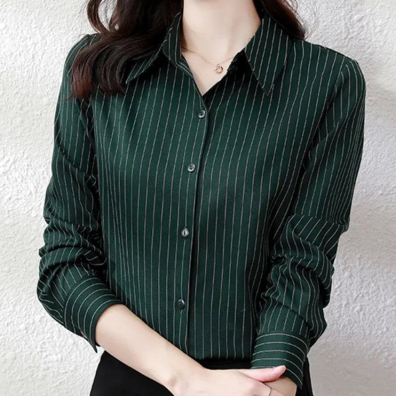 Women’s Striped Chiffon Blouse