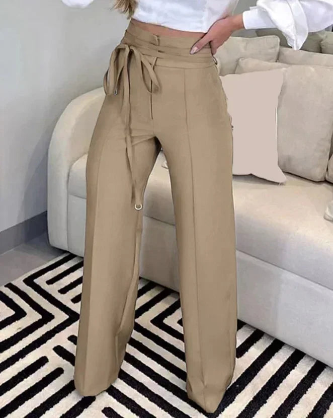 Women's Pants Straight Leg High Waist Office pants