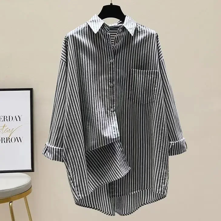 Women's Striped Loose Fit Blouse