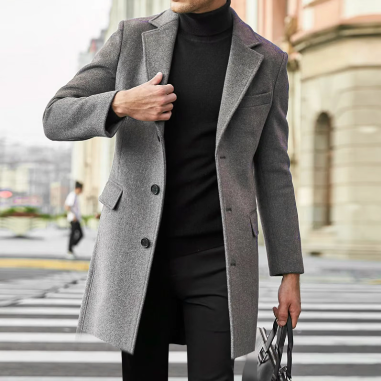Collared Trench Overcoat