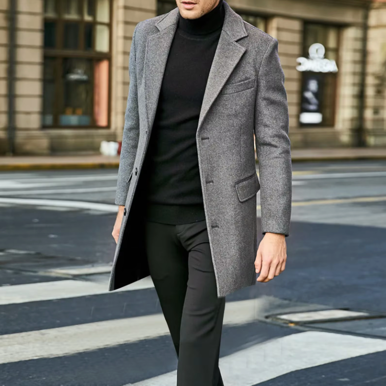 Collared Trench Overcoat