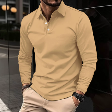 Long Sleeve Plain Polo