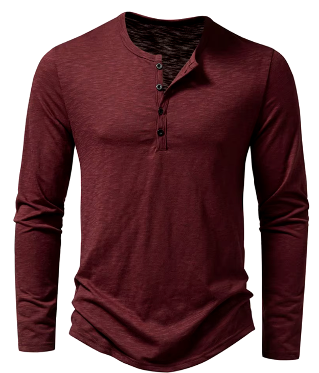 Long Sleeve Half Button Shirt