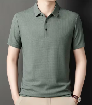 Short Sleeved Lapel Polo Shirt