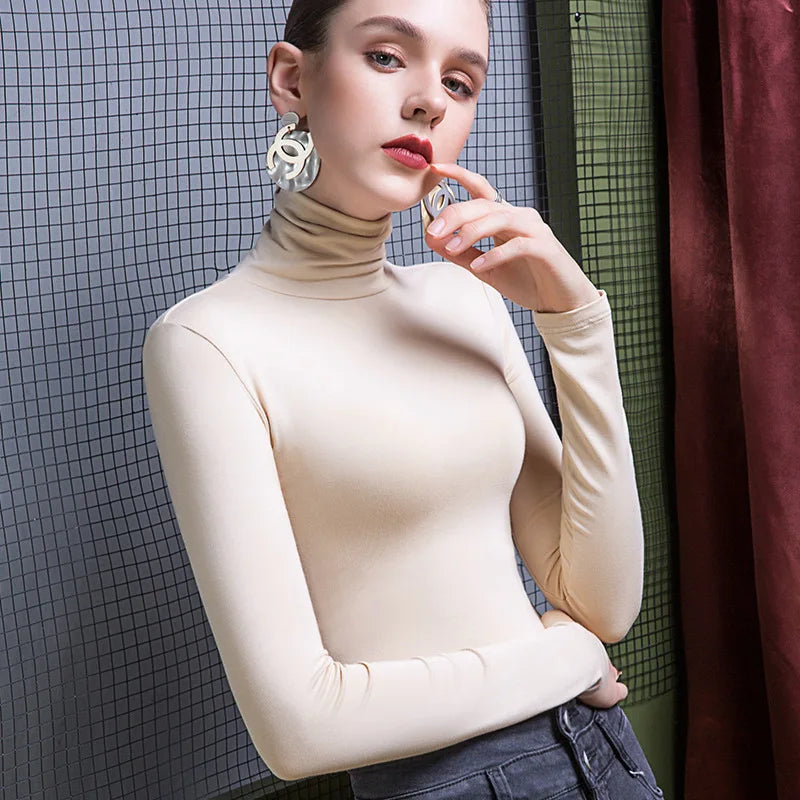 Women’s Pile Collar Turtleneck Shirt